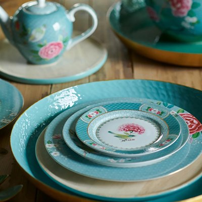 Pip Studio Blushing Birds Mavi Porselen Pasta Tabağı 17 Cm
