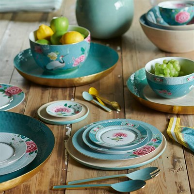 Pip Studio Blushing Birds Mavi Porselen Pasta Tabağı 17 Cm