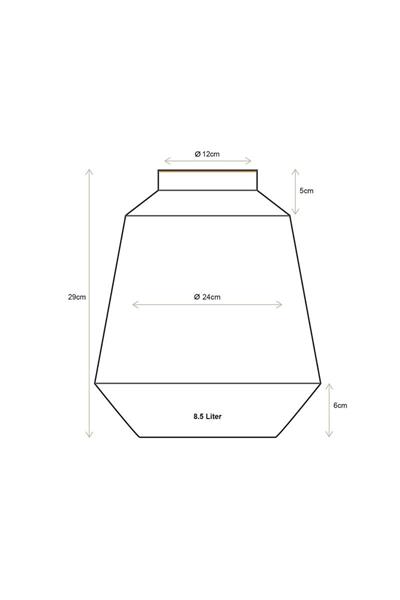 Pıp Studıo Dot Delight  Altın / Mavi Metal Vazo 24X29 Cm