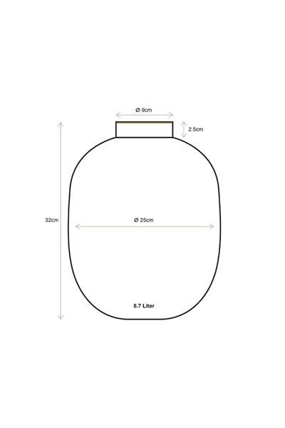 Pıp Studıo Dot Delight  Altın / Mavi Vazo32 Cm