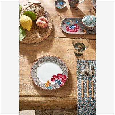 Pip Studio Fantasy Blooming Tales Haki Porselen Kahvaltı Tabağı 21 Cm