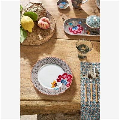 Pip Studio Fantasy Blooming Tales Haki Porselen Kahvaltı Tabağı 23 Cm