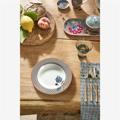 Pip Studio Fantasy Blooming Tales Haki Porselen Çukur Tabak 21,5 Cm