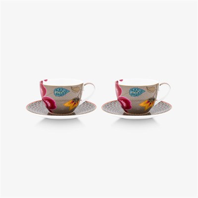 Pip Studio Fantasy Blooming Tales Haki Porselen Çay Fincan Seti 280 Ml