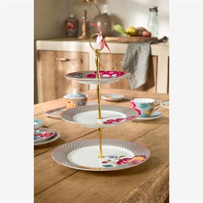 Pip Studio Fantasy Blooming Tales Haki Porselen Kek Standı 26,5 Cm