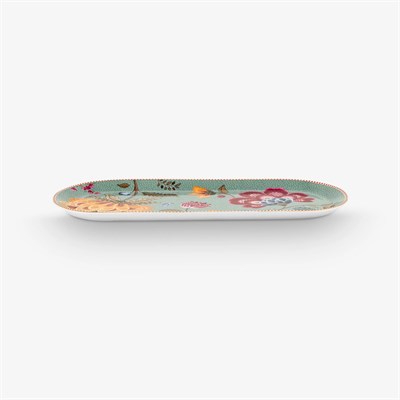 Pip Studio Fantasy Blooming Tales Mavi Porselen Servis Tabağı 33 Cm