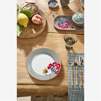 Pip Studio Fantasy Blooming Tales Mavi Porselen Kahvaltı Tabağı 23 Cm