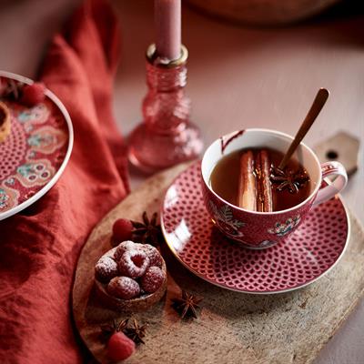 Pıp Studıo Flower Festival İkili Krımızı Çay Fincan Seti 280 Ml