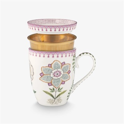 Pip Studio Lily & Lotus Mor Porselen Çay Fincan Seti 350 Ml
