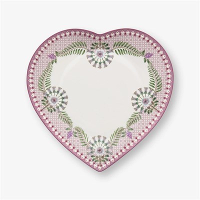 Pip Studio Lily & Lotus Mor Porselen Servis Tabağı 21,5 Cm
