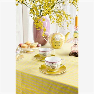 Pip Studio Lily & Lotus Sarı Porselen Çay Fincan Seti 280 Ml