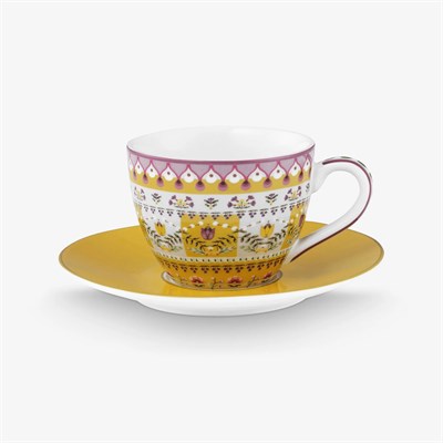 Pip Studio Lily & Lotus Sarı Porselen Kahve Fincanı 120 Ml