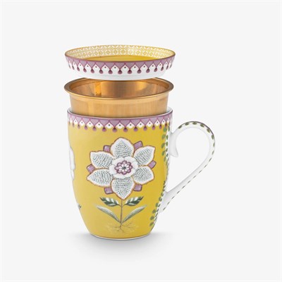 Pip Studio Lily & Lotus Sarı Porselen Kupa Seti 350 Ml