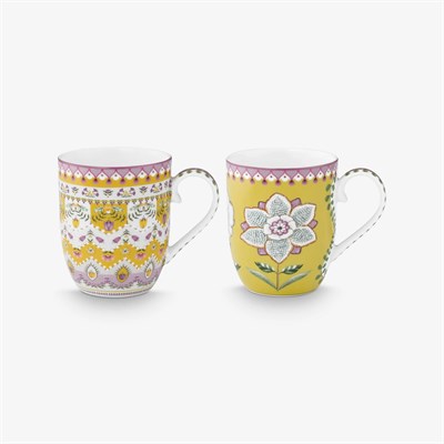 Pip Studio Lily & Lotus Sarı Porselen Kupa Seti 145 Ml