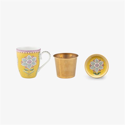Pip Studio Lily & Lotus Sarı Porselen Kupa Seti 350 Ml