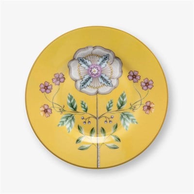 Pip Studio Lily & Lotus Sarı Porselen Petit Four Tabağı 12 Cm
