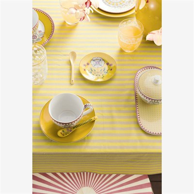 Pip Studio Lily & Lotus Sarı Porselen Petit Four Tabağı 12 Cm