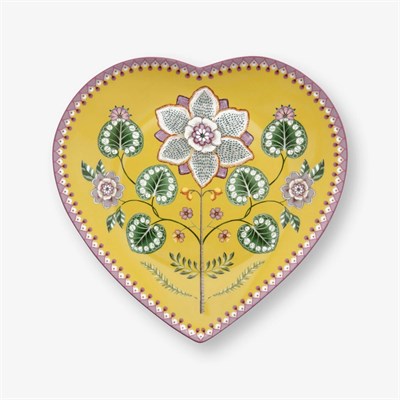 Pip Studio Lily & Lotus Sarı Porselen Servis Tabağı 21,5 Cm