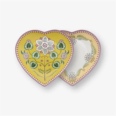 Pip Studio Lily & Lotus Sarı Porselen Servis Tabağı 21,5 Cm