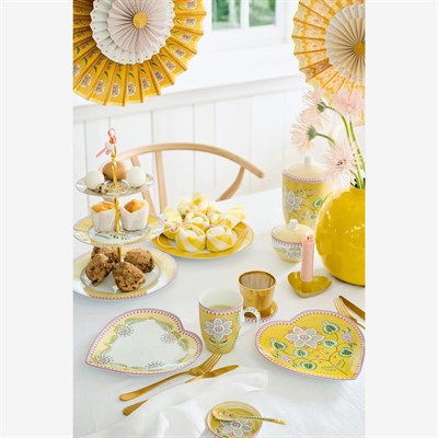 Pip Studio Lily & Lotus Sarı Porselen Servis Tabağı 21,5 Cm