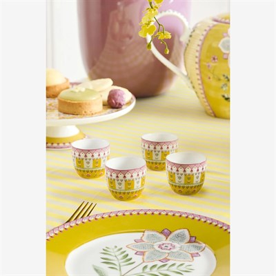 Pip Studio Lily & Lotus Sarı Porselen Yumurtalık 5 Cm
