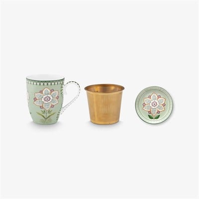 Pip Studio Lily & Lotus Yeşil Porselen Çay Fincan Seti 350 Ml