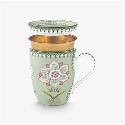 Pip Studio Lily & Lotus Yeşil Porselen Çay Fincan Seti 350 Ml