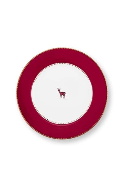 Pıp Studıo Love Birds Geyikli Kırmızı 21 Cm Tabak