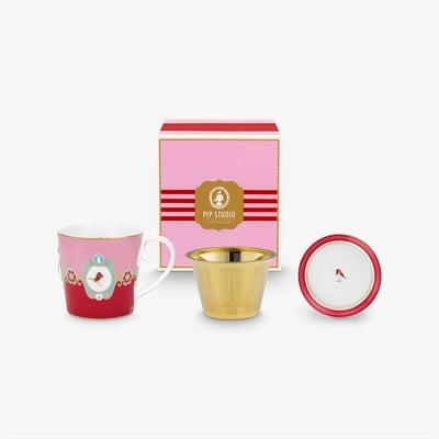 Pip Studio Love Birds Kırmızı Porselen Kupa Seti 250 Ml