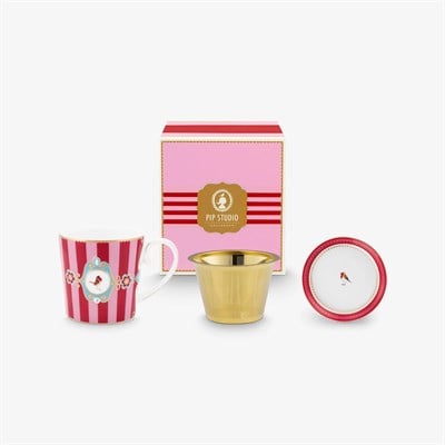 Pip Studio Love Birds Kırmızı Porselen Kupa Seti 250 Ml
