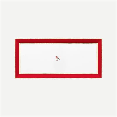 Pıp Studıo Love Birds Kırmızı/Pembe Servis Tabağı 33,3X15,5 Cm