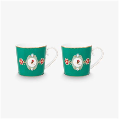 Pip Studio Love Birds Yeşil Porselen Kupa Seti 250 Ml