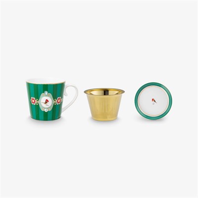 Pip Studio Love Birds Yeşil Porselen Kupa 250 Ml