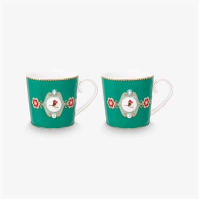 Pip Studio Love Birds Yeşil Porselen Kupa Seti 150 Ml