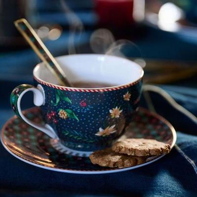 Pıp Studıo Mavi Porselen Çay Fincan Seti 280 Ml Berry Blues