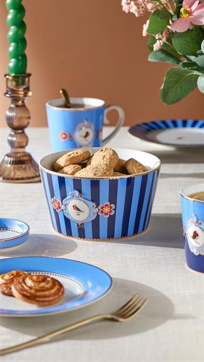 Pip Studio Mavi Porselen Kupa 150 Ml Love Birds Collection