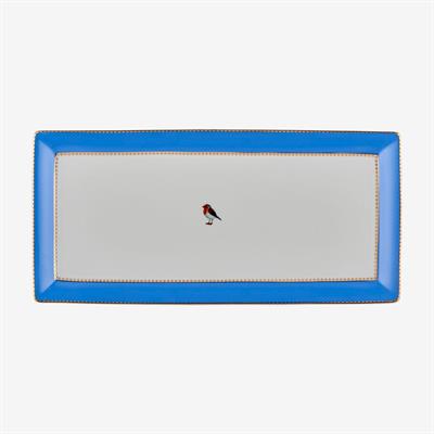 Pip Studio Mavi Porselen Servis Tabağı 33,3X15,5 Cm Love Birds Collection