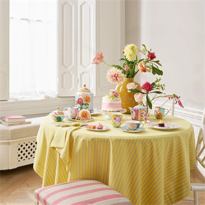 Pıp Studıo Royal Beyaz / Mavi Çiçek Desenli Büyük Küp