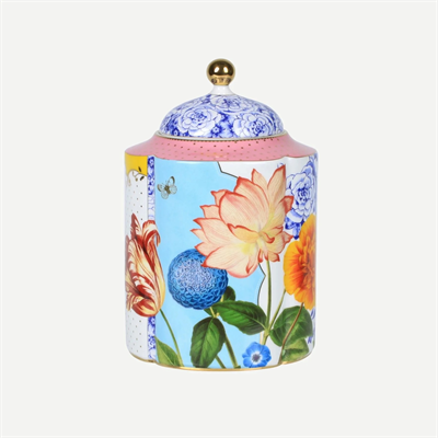 Pıp Studıo Royal Beyaz / Mavi Çiçek Desenli Büyük Küp