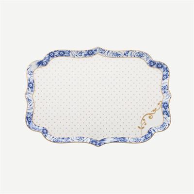 Pıp Studıo Royal Beyaz - Mavi Tepsi 26 Cm.