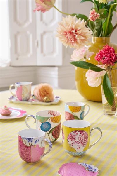 Pıp Studıo Royal Küçük Mug Beyaz / Mavi Çiçek Desenli