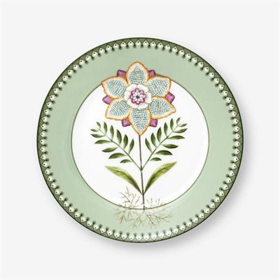Pip Studio Yeşil Porselen Kahvaltı Tabağı 21 Cm Lily & Lotus Collection