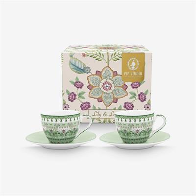 Pip Studio Yeşil Porselen Kahve Fincanı 120 Ml Lily & Lotus Collection
