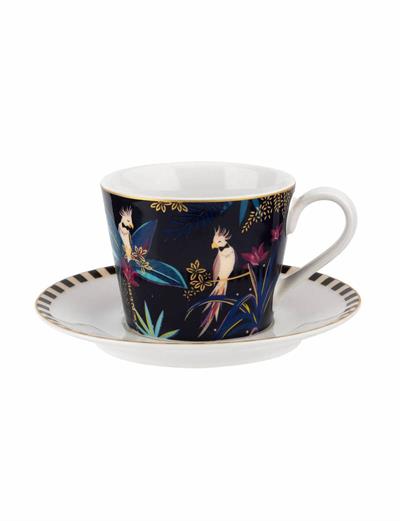 Portmeirion Rw.Smtc.78924-Xg Tahiti Çay Fincan+Tabağı-Cockatoo