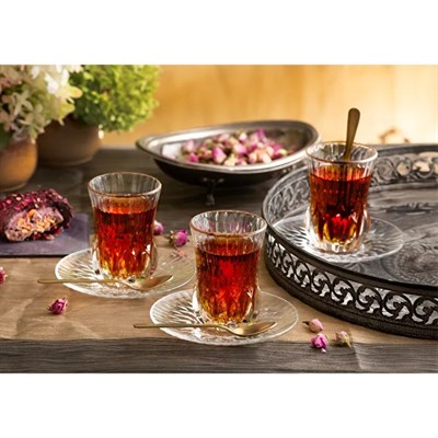 Rcr Adagio Yüksek Kalite Cam 6lı Çay Bardak Seti 140 Ml
