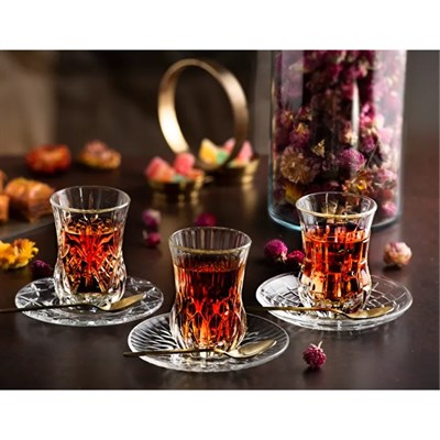 Rcr Adagio Yüksek Kalite Cam 6lı Çay Bardak Seti 140 Ml