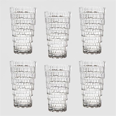 Rcr Stack Yüksek Kalite Cam 6lı Meşrubat Bardağı Seti 390 Ml