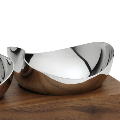 Robert Welch Drıft (br) V Pınch Pot Set 2p Wıth Walnut Base