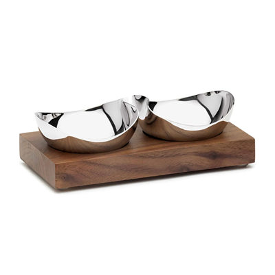 Robert Welch Drıft (br) V Pınch Pot Set 2p Wıth Walnut Base