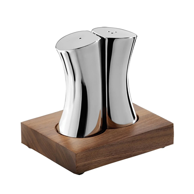 Robert Welch Drıft (br) V Salt & Pepper Shakers Wıth Walnut Base